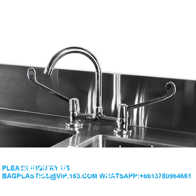 Lab Furniture Supplies Factory Customized Laboratory Steel Double Sink With Two Door Cabinets