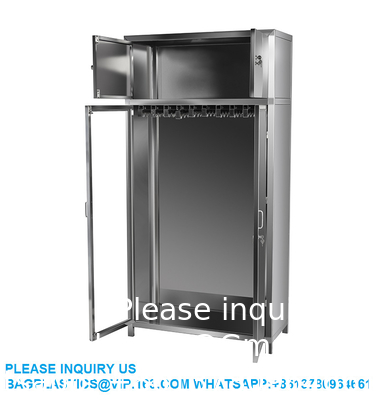 Lab Furniture Supplies Factory Customized Stainless Steel Metal Cabinet With Hook