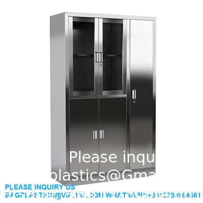 Lab Furniture Supplies Factory Customized 5 Doors Metal Stainless Steel Cabinet For Laboratory
