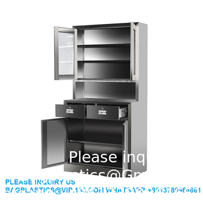 Lab Furniture Supplies Factory Customized Laboratory 6 Door Metal Stainless Steel Cabinet with Drawers