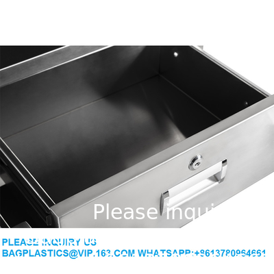 Lab Furniture Supplies Factory Customized Laboratory 6 Door Metal Stainless Steel Cabinet with Drawers