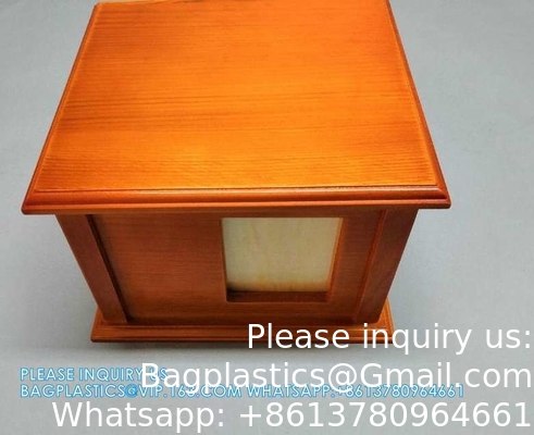 Wooden Urns For Animal, pet urn, Funeral Products Supplies, Peaceful Memorial Keepsake Urn With Photo Box For Dog Cat