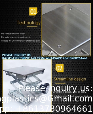 Stainless Steel Lifting Table Manual Control Laboratory Use Lifting Table Jack Desktop Elevator Laboratory Scissor