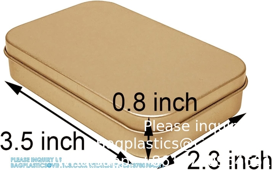 Metal Rectangular Empty Hinged Tins - Pack Of 40 Silver Mini Portable Box Small Storage Kit &amp; Home Organizer With Lids