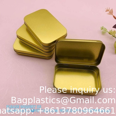 Metal Rectangular Empty Hinged Tins - Pack Of 40 Silver Mini Portable Box Small Storage Kit &amp; Home Organizer With Lids