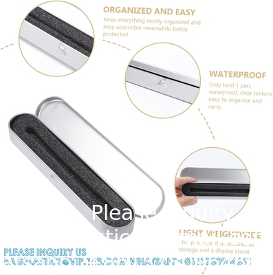 Tinplate Box Plastic Hinges Jewelry Box Hinges Metal Pencil Le Pen Pencil Jewelery Box Tin Pen Case Silver Sturdy Pen