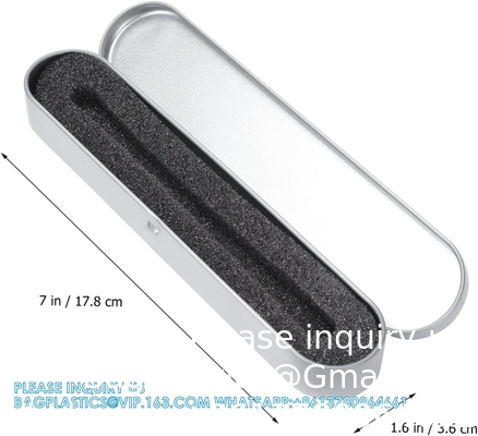 Tinplate Box Plastic Hinges Jewelry Box Hinges Metal Pencil Le Pen Pencil Jewelery Box Tin Pen Case Silver Sturdy Pen