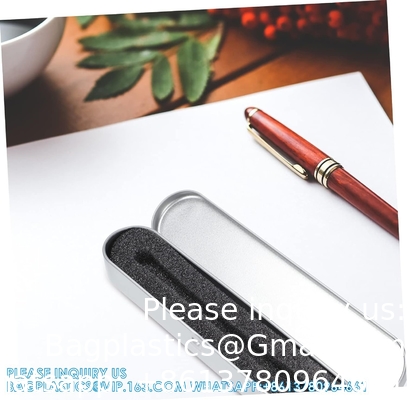 Tinplate Box Plastic Hinges Jewelry Box Hinges Metal Pencil Le Pen Pencil Jewelery Box Tin Pen Case Silver Sturdy Pen