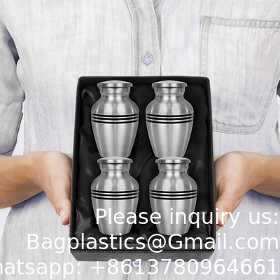 Urns for Human Ashes Female &amp; Male, Urns for Ashes Adult Female, Funeral Urns - Pewter, 4 Small Keepsakes
