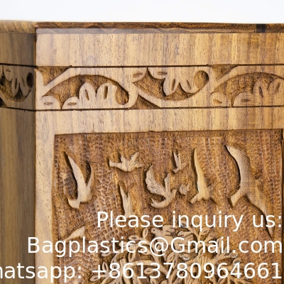 Handmade Rosewood Urn For Human Ashes | Tree Of Life Wooden Urns Hand-Crafted - Funeral Cremation Urn For Ashes