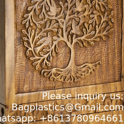 Handmade Rosewood Urn For Human Ashes | Tree Of Life Wooden Urns Hand-Crafted - Funeral Cremation Urn For Ashes