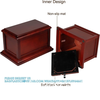 Cherry Solid Wooden Urns For Adult Male, Cremation Urns Eco-Friendly Wooden Casket Urn For Human Ashes Adult Female