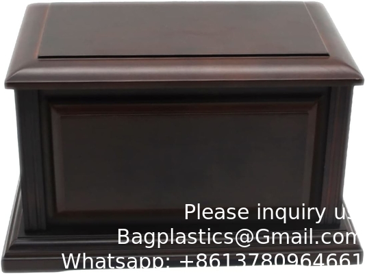Handcrafted Extra Large Wooden Funeral Cremation Urn Box And Casket For Human Ashes Adult Burial Urns For Men