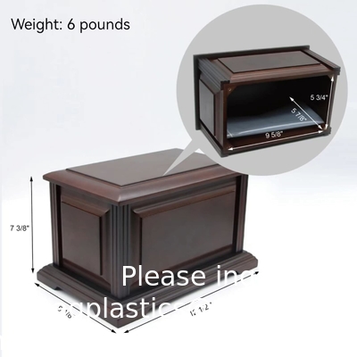 Handcrafted Extra Large Wooden Funeral Cremation Urn Box And Casket For Human Ashes Adult Burial Urns For Men