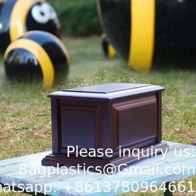 Handcrafted Extra Large Wooden Funeral Cremation Urn Box And Casket For Human Ashes Adult Burial Urns For Men