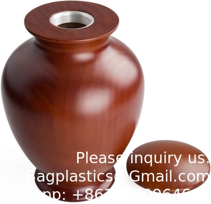 Elegant Wood Vase Urns For Human Ashes Adult Male/Female,For Adults Up To 200lbs,Burial Cremation Urn For Funeral