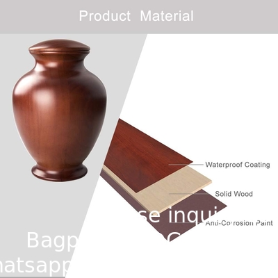Elegant Wood Vase Urns For Human Ashes Adult Male/Female,For Adults Up To 200lbs,Burial Cremation Urn For Funeral