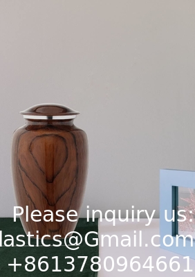 Cherry Wood Grain Finish Cremation Urn | Human Ashes Adult Memorial urn, Burial, Funeral Cremation Urns | 200 Cubic