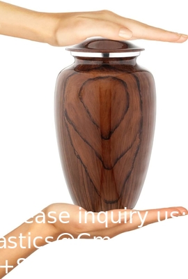 Cherry Wood Grain Finish Cremation Urn | Human Ashes Adult Memorial urn, Burial, Funeral Cremation Urns | 200 Cubic