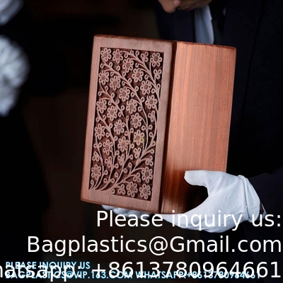 Cremation Urn For Human Ashes Adult Male/Female - Decorative Urns - Wooden Casket Urn - Funeral Burial Urns ​For Human