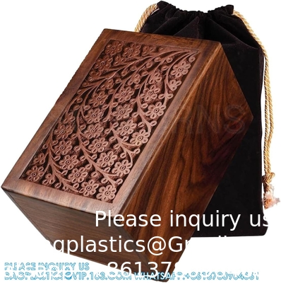Cremation Urn For Human Ashes Adult Male/Female - Decorative Urns - Wooden Casket Urn - Funeral Burial Urns ​For Human