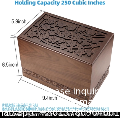 Cremation Urns For Human Ashes Adult Male Or Female, Funeral Memorial Urns For Ashes, Wooden Tree Of Life Decorative