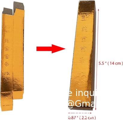 Ancestor Money Chinese Joss Paper Gold Bar, Sacrificial Supplies For Hungry Ghost Festival All Souls Day Ching