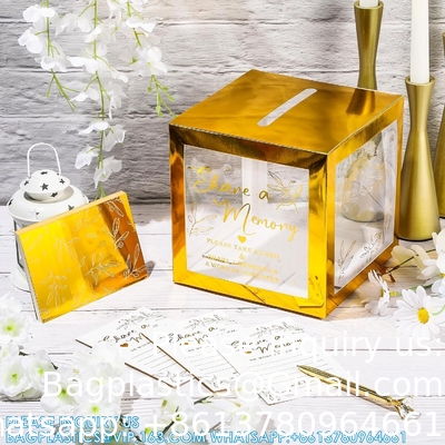 Share a Memory Card for Celebration of Life Memory Cards Box with Transparent Windows Memory Box for Funeral Wedding