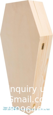 Large 18 Inch Halloween Coffin Box - Fillable Hinged Box For Halloween DéCor, Party Favor, Goth, Doll Coffin