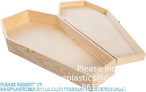 Large 18 Inch Halloween Coffin Box - Fillable Hinged Box For Halloween DéCor, Party Favor, Goth, Doll Coffin