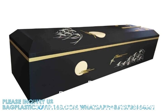 Japanese Burial Supplies Hand-Carved Foldable Wooden Casket Coffin Funeral Supplies Burial Wood Casket Coffin