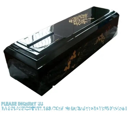 Japanese Plywood Casket Wooden Coffin With Flower Painting Casket Wooden Coffin OEM Japanese Wooden Coffin