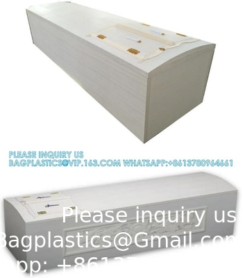 Paulownia Solid Wood Coffin With Carving Funeral Wood Casket Dome Coffin Wooden Casket Dome Shape