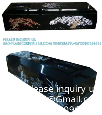 Paulownia Solid Wood Coffin With Carving Funeral Wood Casket Dome Coffin Wooden Casket Dome Shape
