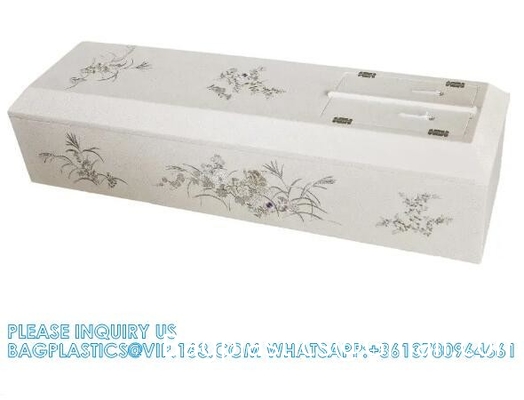 Dome Shape Cloth Decoration Wood Coffin Funeral Supplies Wood Burial Coffin Burial Collapsible Coffin Casket