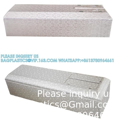 Dome Shape Cloth Decoration Wood Coffin Funeral Supplies Wood Burial Coffin Burial Collapsible Coffin Casket