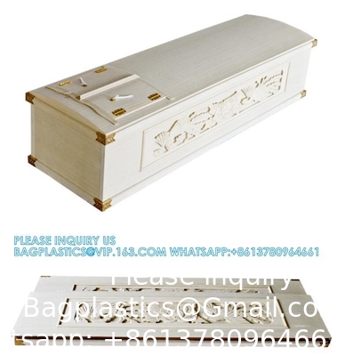 Dome Shape Cloth Decoration Wood Coffin Funeral Supplies Wood Burial Coffin Burial Collapsible Coffin Casket
