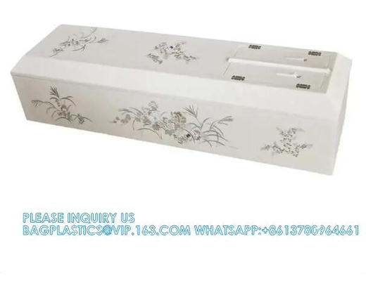 Plywood Casket High Gloss Painting Coffin High Gloss Painting Wooden Casket Funeral Flower Painting Wooden Coffin