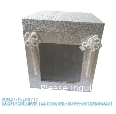 Hand-Made Japanese Style Cinerary MDF Casket With Window Human Ash Wood Urn Bone Box