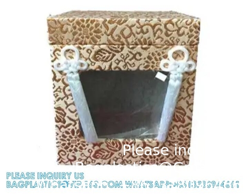 Hand-Made Japanese Style Cinerary MDF Casket With Window Human Ash Wood Urn Bone Box