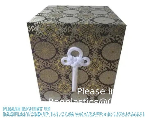 Japanese Funeral Wooden Urn Bone Box And Bag With Flower Pattern Funeral Keepsake Ash Box and Bone Bag