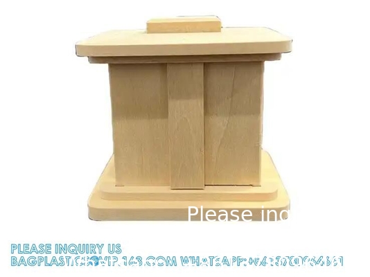 Japanese Funeral Cremation Sarira Wood Vessel Sarira Wood Container Funeral Supplies With Openable Window