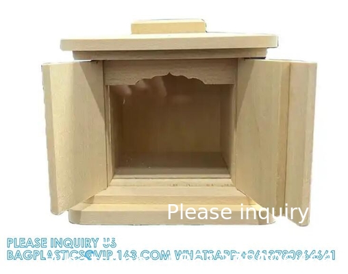 Japanese Funeral Cremation Sarira Wood Vessel Sarira Wood Container Funeral Supplies With Openable Window