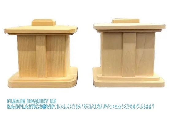 Japanese Funeral Cremation Sarira Wood Vessel Sarira Wood Container Funeral Supplies With Openable Window
