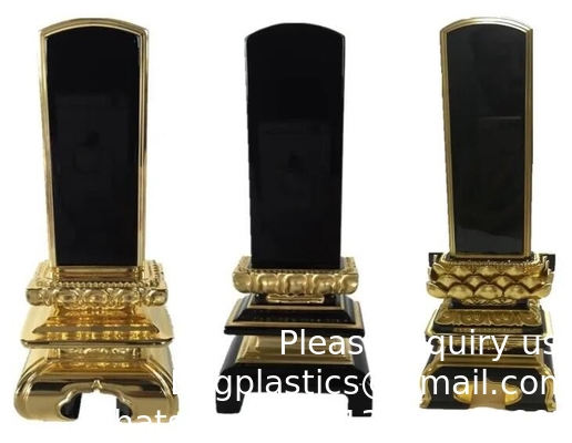 Funeral Supplies, Wood Table, Japanese Funeral Ancestor Memorial Wooden Tablet Monument Ancestors Memorial