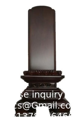 Japanese Funeral Wood Spirit Monument Ancestors Memorial Golden Tablet Sacrificial Monument