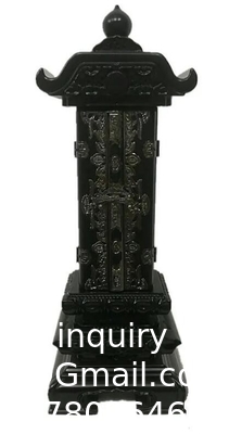 Japanese Funeral Wood Spirit Monument Ancestors Memorial Golden Tablet Sacrificial Monument