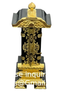 Japanese Funeral Wood Spirit Monument Ancestors Memorial Golden Tablet Sacrificial Monument