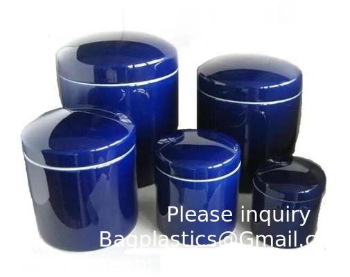 High Quality Japanese Funeral Supplies Peacock  Keepsake Blue Porcelain Urn Funerary Cremation Memorial Ash Urn