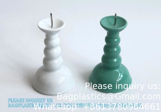 Porcelain Candlestick Porcelain Wine Cup Funeral Ceremony, Sacrificial Ceremony, Ancestors Memorial Porcelain Censer